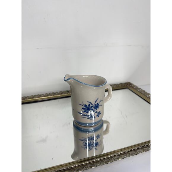 Vintage Jardin 710 Whisper Blue Floral Coffee Tea Creamer Pitcher 60's 70's - Picture 8 of 8